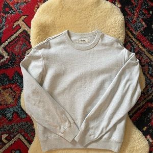 Buck Mason Crewneck Sweatshirt in Light Heather Grey